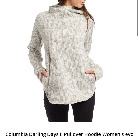 Columbia Sweaters - Columbia Darling Days Il Pullover Hoodie Women Small Tan Brown Geometric Print